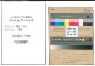 Entnazifizierung Anna Scholten , geb. 20.05.1918 (Lehrerin)