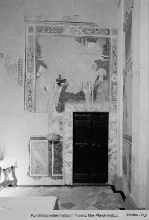 Thronende Madonna mit Kind und Heiligen