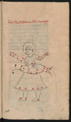 Illustration: Sternbild einer Frau mit Fisch