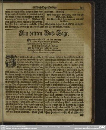 Am dritten Buß-Tage