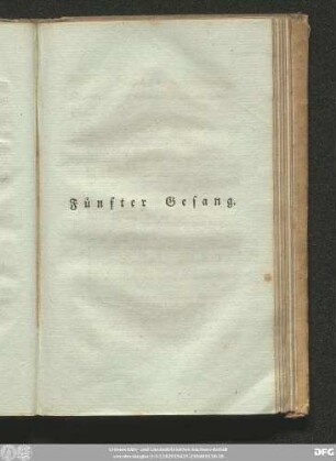 Fünfter Gesang.