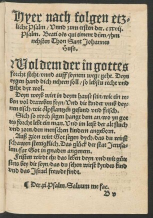 Hyer nach folgen etzliche Psalm ...