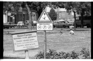 Kleinbildnegativ: Oranienplatz, 1975