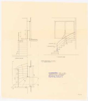 I.G.-Farben, Frankfurt/Main Versuchslaboratorium: Treppengeländer (Dachtreppe) 1:20