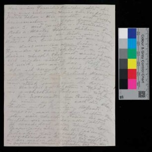 Handschriftlicher Brief an von Karpf