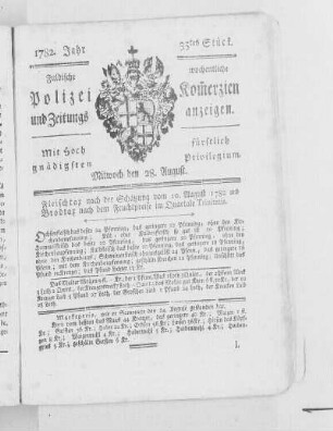 35tes Stück., Ausgabe vom 28. August 1782