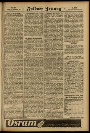 Zweite Ausgabe vom Dienstag, den 26. September 1916.
