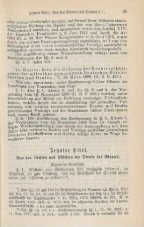 Zehnter Titel. Von den Rechten und Pflichten des Staates