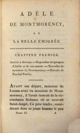 Adèle De Montmorency Ou La Belle Émigrée : Histoire Véritable, 2