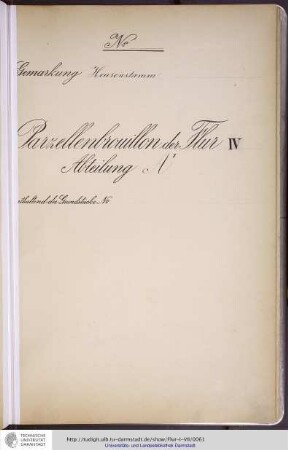 No. 20 Gemarkung Heusenstamm, Flur IV, Abteilung AI