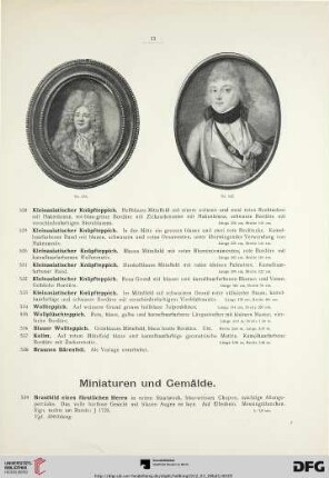 Miniaturen und Gemälde (Nr. 539-556)