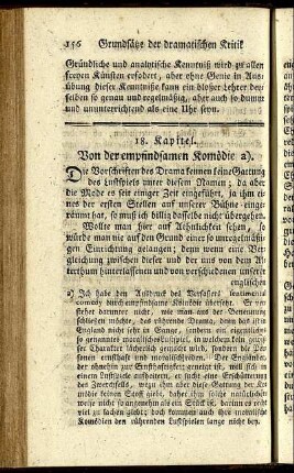 18. Kapitel. Von der empfindsamen Komödie.