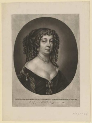 Bildnis der Catharina Magnae Britan. Franc. et Hiberniae Regina
