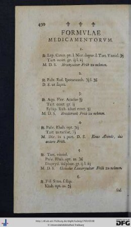 Formulae Medicamentorum.