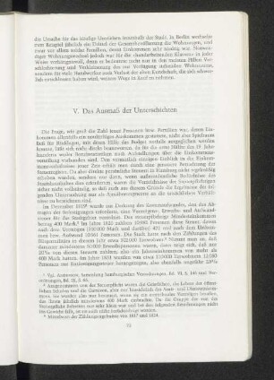 V. Das Ausmaß der Unterschichten