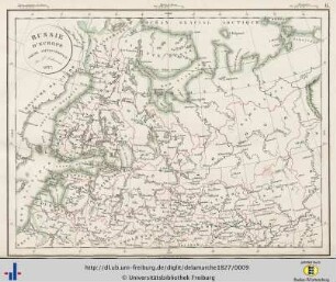 Russie d'Europe. Partie septentrionale. 1827.