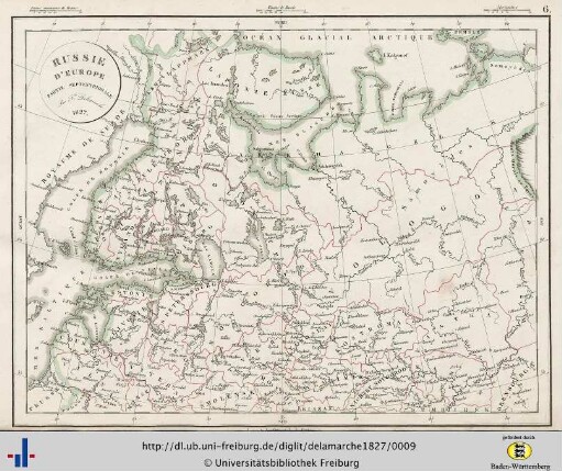 Russie d'Europe. Partie septentrionale. 1827.