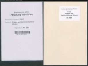 Amt Hausberge - Vogtei Landwehr - Bauerschaft Eisbergen: Unterlagen der Revisionskommission - Band 1