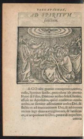 Ad Spiritum sanctum.