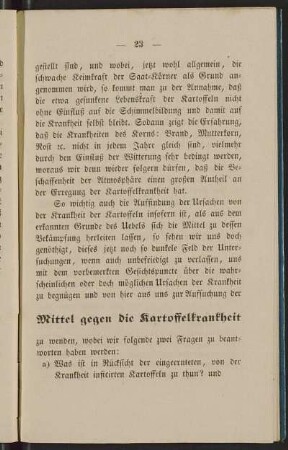 Mittel gegen die Kartoffelkrankheit