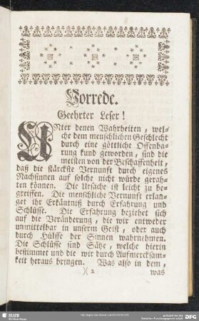 Vorrede. Geehrter Leser!