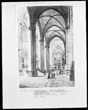 Regensburg, Domkirche Sankt Peter, südliches Seitenschiff nach Osten
