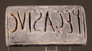 Stempel gewöhnlicher Form mit lateinischer Inschrift PEGASIVC