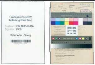 Entnazifizierung Georg Schroeder , geb. 29.04.1895 (Arbeiter)