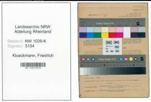Entnazifizierung Friedrich Klueckmann , geb. 28.10.1898 (Haendler)
