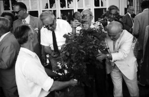 22. Tagung 1972 Mediziner; Maikäferrede: Graf Lennart Bernadotte, Werner Forßmann, Edward L. Tatum, Har Gorbind Khorana, André F. Cournand