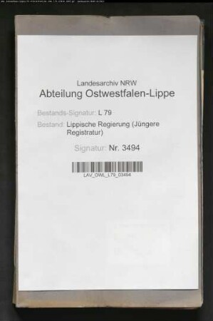 Kommunalwegebau Voranschläge und Rechnung des Amtes Blomberg, Band 1