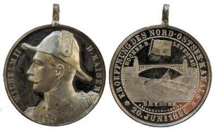 Kiel: Anhängemedaille auf die Feier zur Eröffnung des Nord-Ostsee-Kanals, 18. - 22. Juni 1895