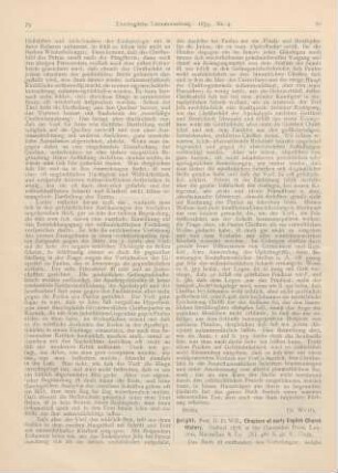 80-82 [Rezension] Bright, Will., Chapters of early English Church History