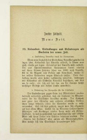 Zweiter Abschnitt. Neue Zeit