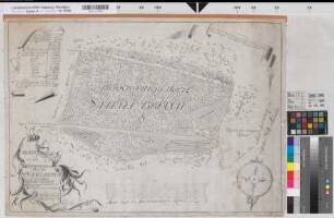 Batenhorst (Rheda-Wiedenbrück) Vermessung des herrschaftlichen Gehölzes Stievelbruch 1766 100 osn. Ruten = 23,4 cm 50 x 71,5 Zeichnung Christian Ludolph Reinhold Spez.Verz. Markenkarten XIX Nr. 7