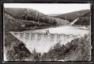 Komotau (Chomutov/Tschechische Republik). Blick auf die Talsperre