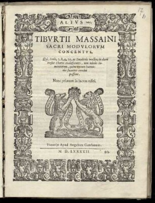 Tiburtio Massaino: Sacri modulorum concentus ...