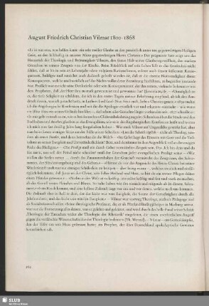 August Friedrich Christian Vilmar 1800-1868