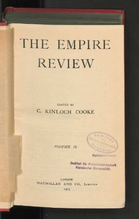 9.1905, Nos. 49-54 (February-July): The Empire review and journal of British trade