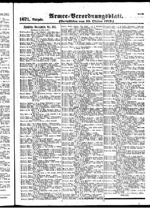 1671. Ausgabe. Montag, 15. Oktober 1917