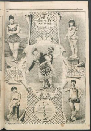 La Jota. [Retrato de] Lillia Rosa. : [Junto con otros retratos del] Antiguo Teatro Principal. Empresa Bacigalupi y Parrinello.
