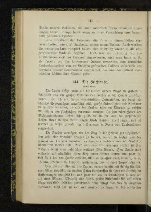 144. Die Brieftaube.