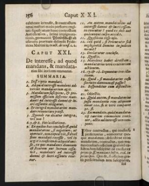 156-162, Caput XXI. De interesse, ad quod mandans, & mandatarius sibi invicem teneantur.