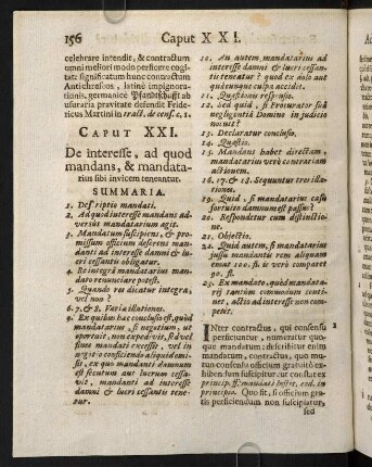 156-162, Caput XXI. De interesse, ad quod mandans, & mandatarius sibi invicem teneantur.