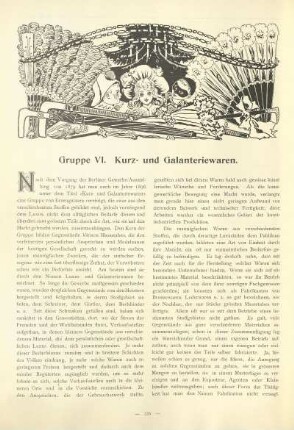 Gruppe VI. Kurz- und Galanteriewaren