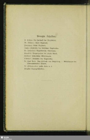 Benutzte Schriften