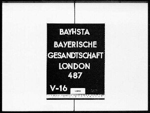 Münich, Heinrich, Sattlergeselle in London, Vermögensausfuhr.
