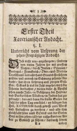 §. I. Unterricht vom Ursprung der zehen-Freytägigen Andacht. - Anmüthiges Gebett/[...]