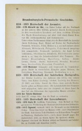Brandenburgisch-Preussische Geschichte