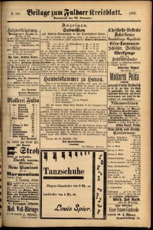 Zweite Ausgabe vom Samstag, den 28. November 1896.